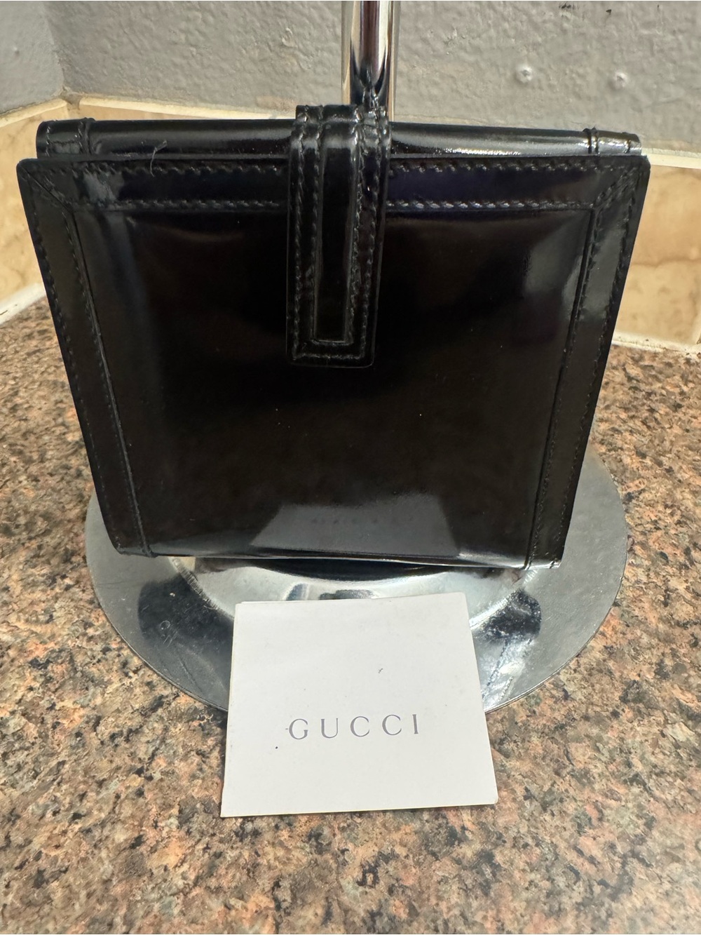 Gucci tom ford💎Patent Leather Compact Wallet with original care card pristine - Picture 2 of 9